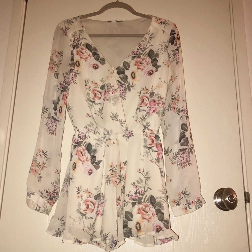Long sleeve fall romper